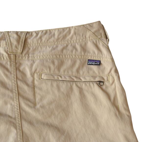 Patagonia Men’s Khaki Cargo Shorts Size 34 – Outdoor Hiking Utility - Picture 3 of 4